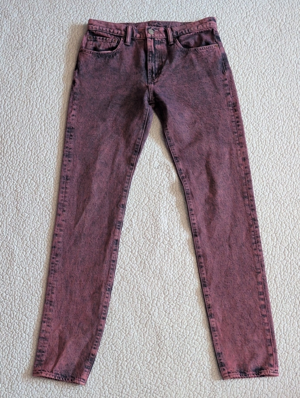 Levi's512 High-rise Acid Washed Pink Ankle Skinny Jeans Streetwear Retro Stretch - Picture 4 of 9